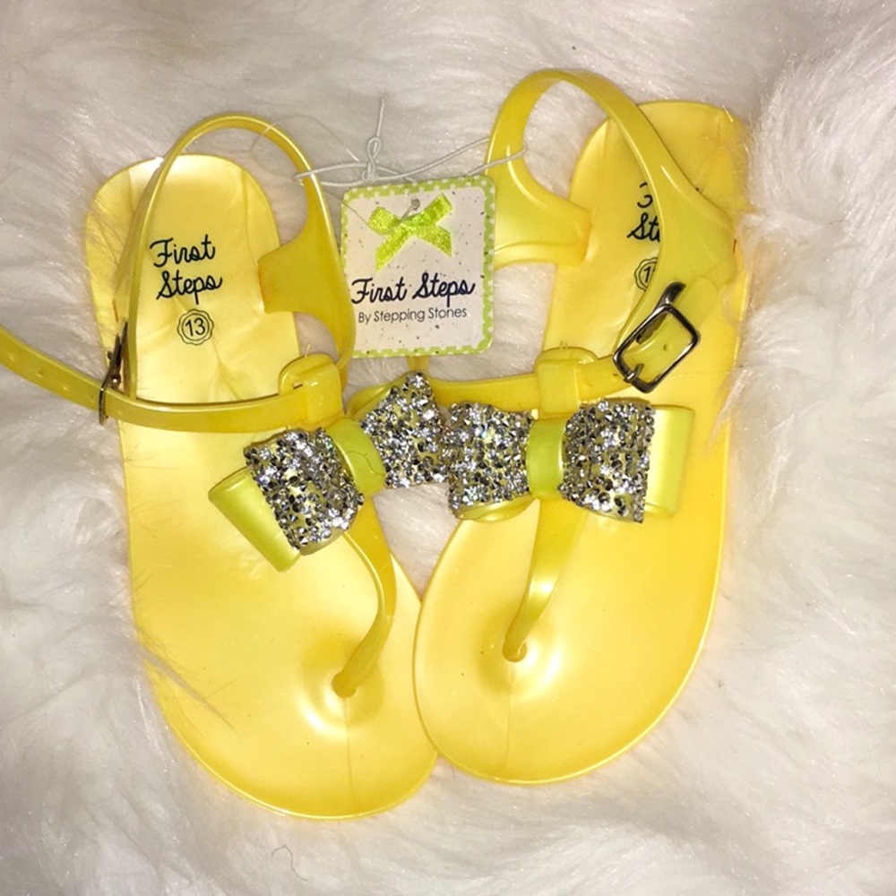 Little Girls size 13 sandals with rhinestones